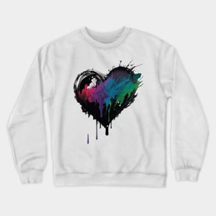 Heart Graffiti Style Crewneck Sweatshirt